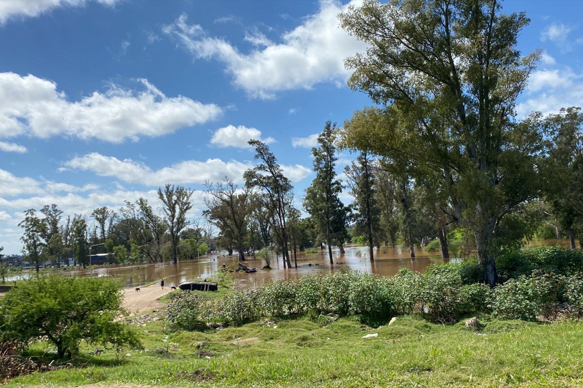 Asistencia provincial a afectados por la crecida del río Uruguay