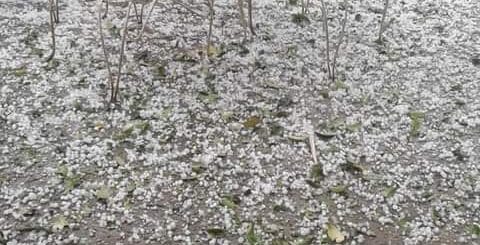 alt="intensa granizada en Estancia Grande"