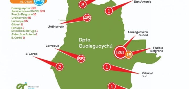 alt="mapa con detalle de casos de covid en Gualeguaychú"