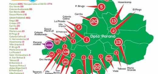 alt="mapa de Paraná y total de casos de Covid 19"