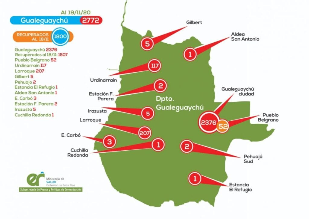 alt="Detalle de casos de coronavirus en el Departamento Gualeguaychú"