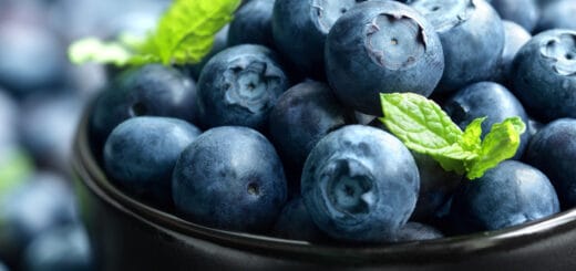 alt="arándanos en un recipiente"