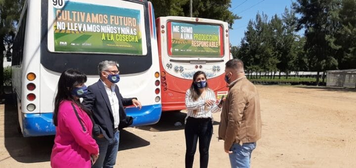 alt="unidades de transporte se suman a la campaña"