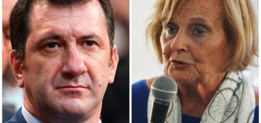 alt="composición fotográfica con los senadores Edgardo Kueider y Stella Maris Olalla"