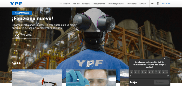 alt="página de inicio del portal web de ypf"