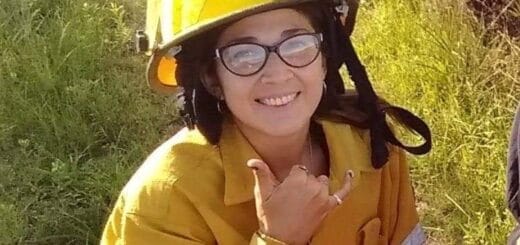 alt="macarena barrios bombero voluntario"