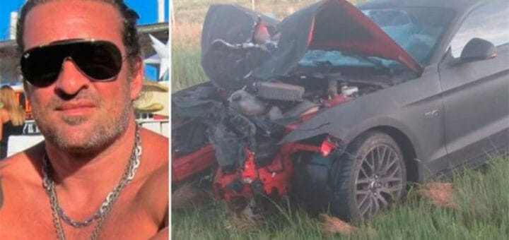 alt="El empresario Matías Pattioni y su Ford Mustang"