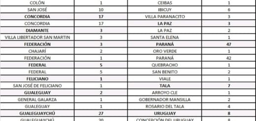 alt="parte epidemiológico del 24 de marzo de 2021 de la provincia de entre ríos con casos de coronavirus"