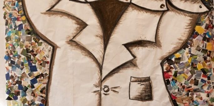 alt="obra pictórica alusiva a la lucha de los docentes entrerrianos"