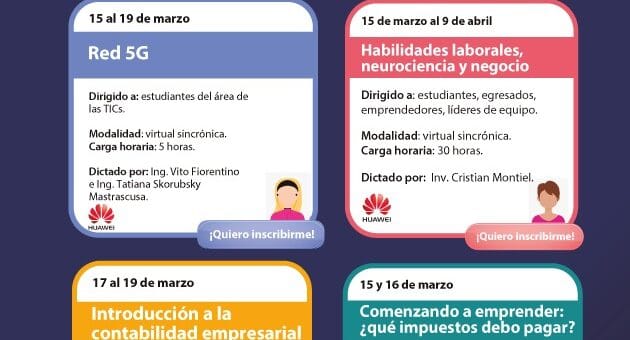 alt="aviso dando a publicidad los cursos que se dictarán en el polo binacional"