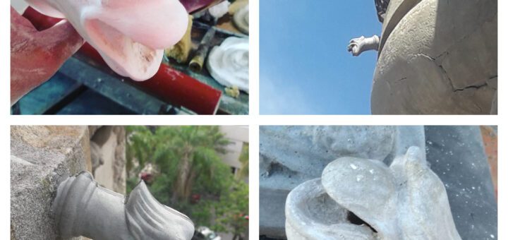 alt="detalle de las gárgolas del Palacio Arruabarrena"