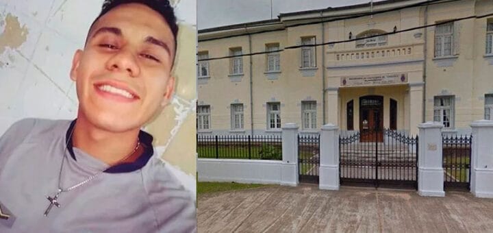 alt="el cabo Jorge Moreyra y el frente del regimiento de Concordia"