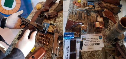 alt="en la imagen puede verse un arsenal de armas de guerra y munición de distinto tipo"