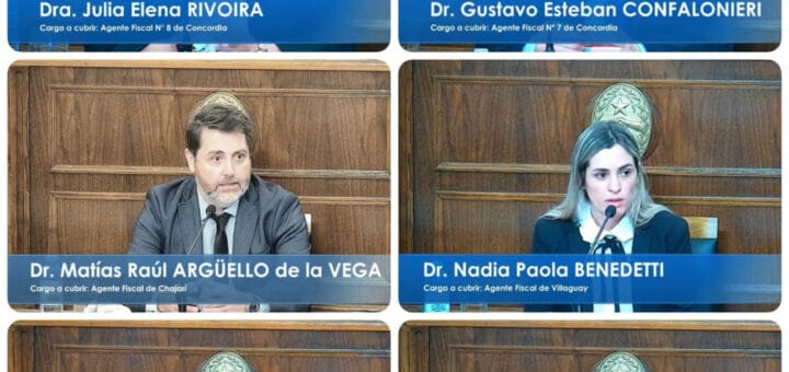 alt="Los postulantes a fiscales que participaron de la audiencia pública"
