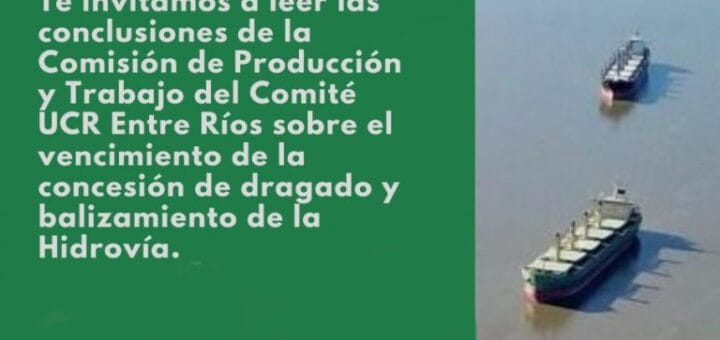 alt="en la imagen puede verse la presentación del trabajo Hidrovía: síntesis final"