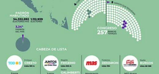 alt="en la imagen un gráfico con las listas y cabezas de listas que el domingo compiten en las PASO en Entre Ríos"