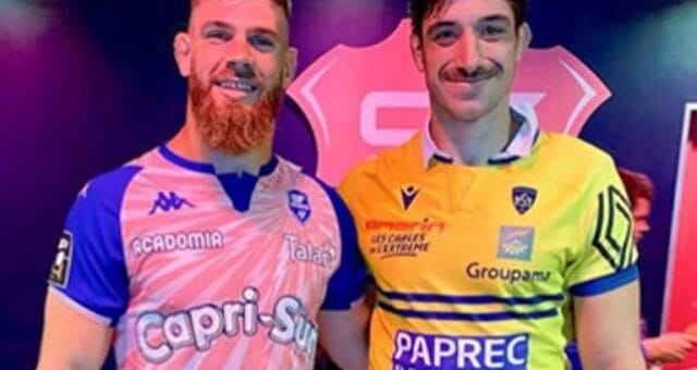 alt="Tomás Lavanini con Marcos Kremer - a la izquierda-, la imagen posteada por el primero tras el encuentro"