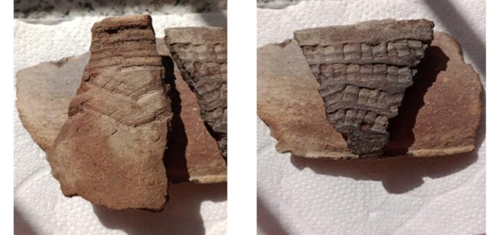 alt="Fragmentos de cerámica prehispánica fueron encontrados en la planta de extracción y lavado de arena silícea El Mangrullo"