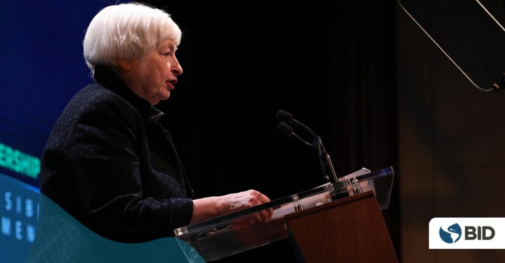 alt="Yellen se hizo presente para plantear que EEUU aportaría capital adicional al BID para lograr sumar a Latinoamérica a una cadena de suministros de calidad"