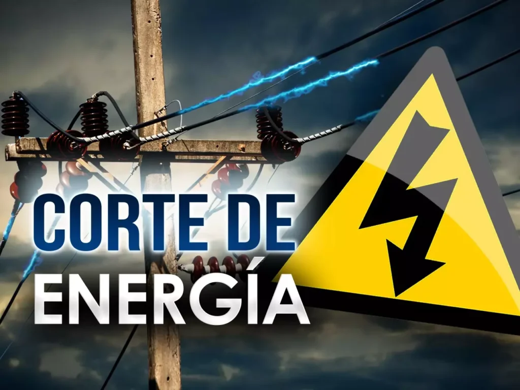 alt="Placa informativa de Libre Entre Ríos que advierte sobre el corte de luz en Puerto Yeruá"