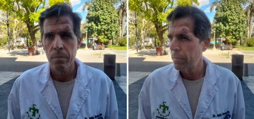 alt="Dr. Julio Gesualdi, jefe de veterinaria municipal, cuyo rostro muestra las huellas de la agresión"