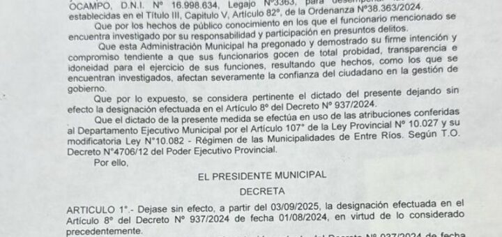 alt="decreto N° 1042/2025 de la Municipalidad de Concordia emitido el 2 de setiembre"