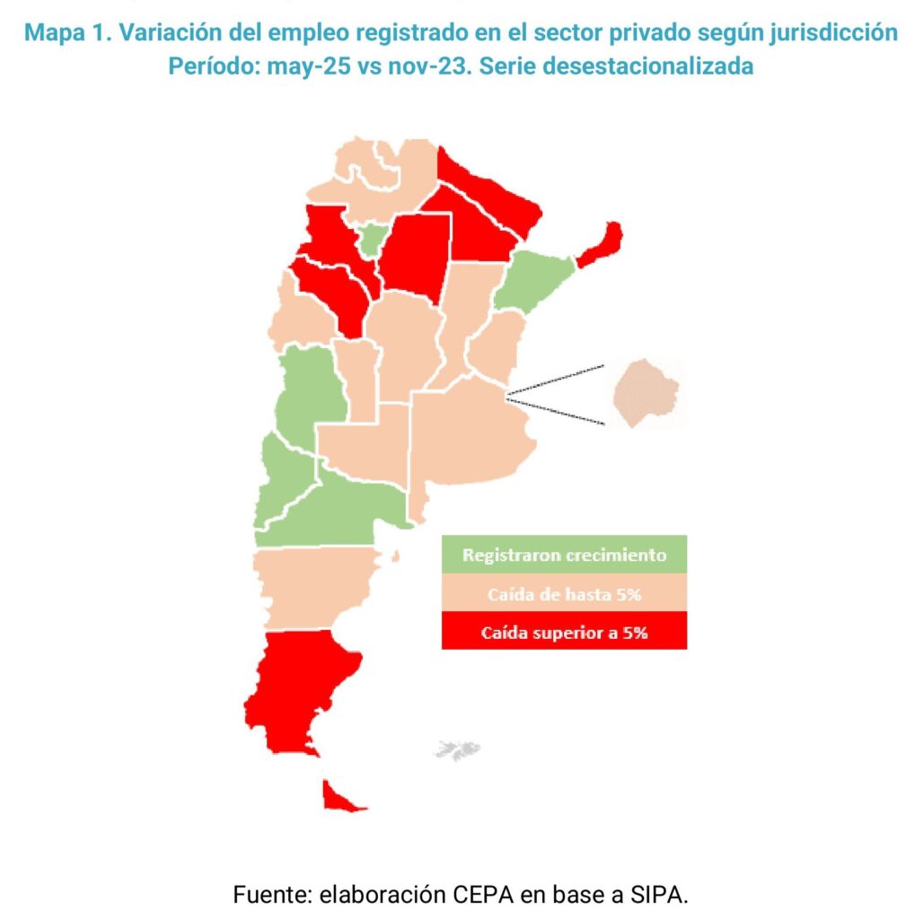 alt="Entre Ríos se ubica en el pelotón de provincias donde el empleo privado cayó hasta un 5%"