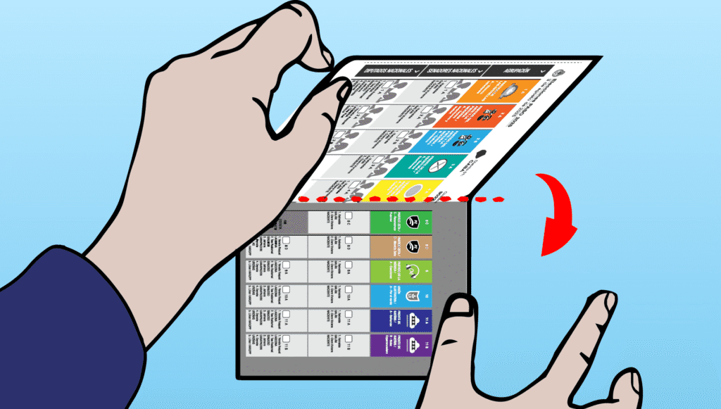 alt="forma de doblar la Boleta Única de Papel para las elecciones en Entre Ríos"