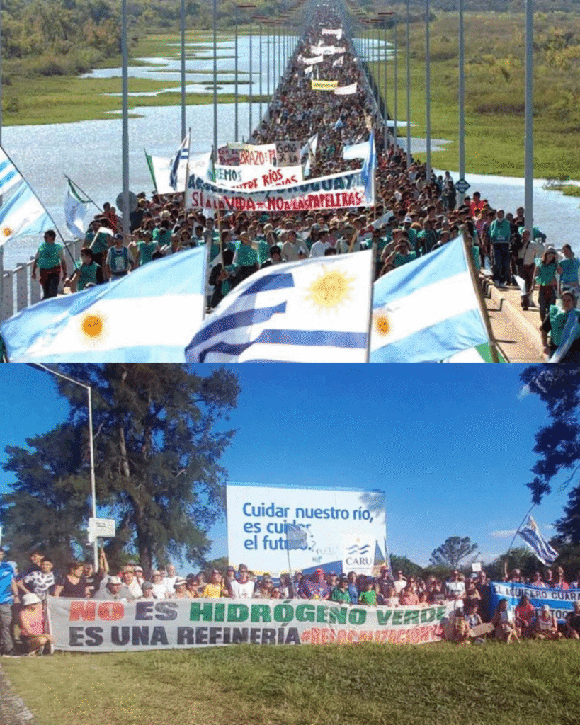 alt="Argentina y Uruguay reviven el conflicto conflicto por las papeleras, ahora por la planta de hidrógeno verde de Paysandú. Piden relocalización y temen impacto ambiental"