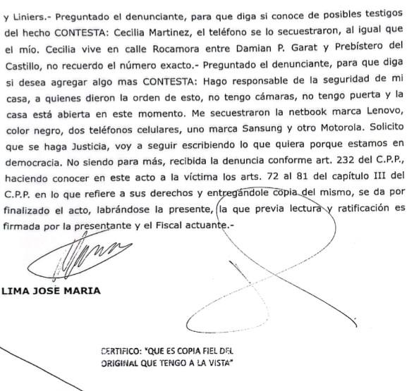 alt="Tras el allanamiento a Chelo Lima por amenazas a Azcué, el dirigente contraatacó acusando a funcionarios de delitos. (Foto: cuenta de Facebook de FM Récords)"