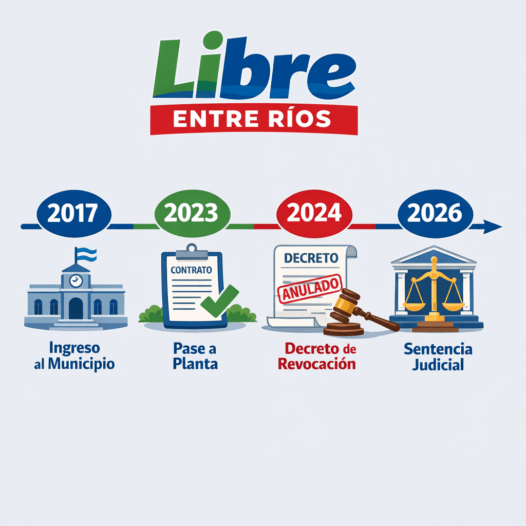 alt="La justicia ordenó la reincorporación de un agente municipal en Concordia; el Municipio recurrió al STJ"