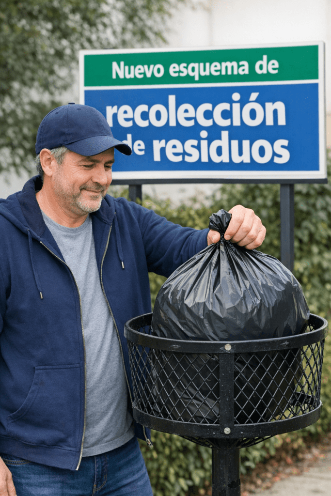 alt="Vecino respetando el horario de recolección de residuos en Concordia frente a su domicilio"