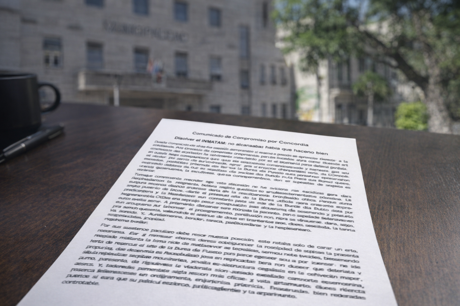 alt="Documento con críticas a la disolución del INVyTAM en la ciudad de Concordia"