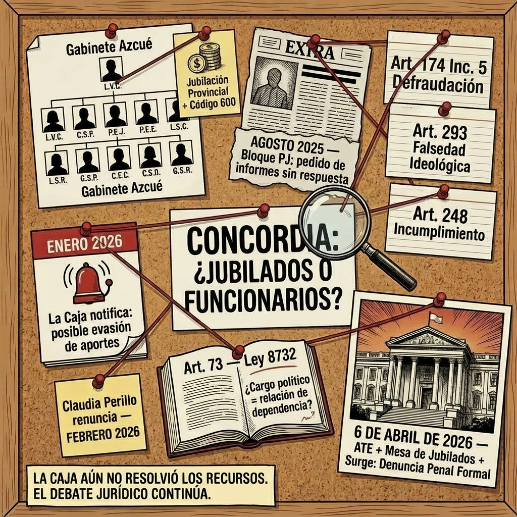 alt="mapa del caso que involucra a funcionarios municipales de Concordia en denuncia penal por supuestas irregularidades en jubilaciones"
