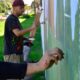 alt="Artistas pintando un mural al aire libre para el Encuentro Provincial de Muralismo en Maciá"