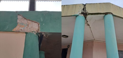 alt="Grietas estructurales y falta de mantenimiento que serán reparadas con las obras en la Escuela 71 de Concordia"