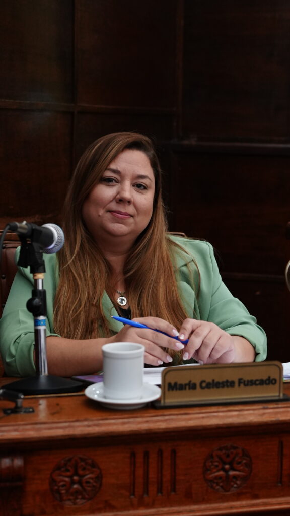 alt="Celeste Fuscado, una de las autoras de la Ordenanza de adhesión a la Ley Nacionial de Prevención del Suicidio"