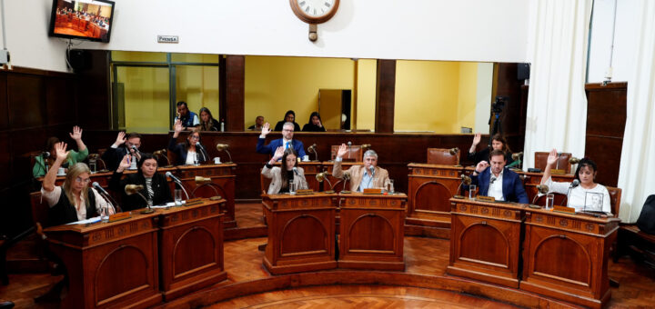 alt="Ediles durante el debate por la adhesión a la Ley Nacional de Prevención del Suicidio"