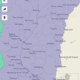 alt=" Mapa meteorológico de Argentina mostrando Entre Ríos bajo alerta violeta por niebla"