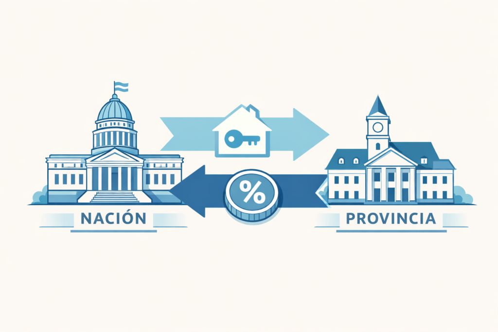 alt="Esquema del convenio entre Nación y la provincia sobre el anticipo financiero a Entre Ríos"